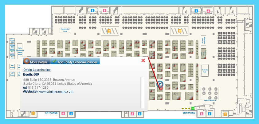 Origin Learning Booth Map ASTD Conference 2014