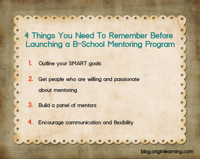 4 Things You Need To Remember Before Launching a B- School Mentoring Program